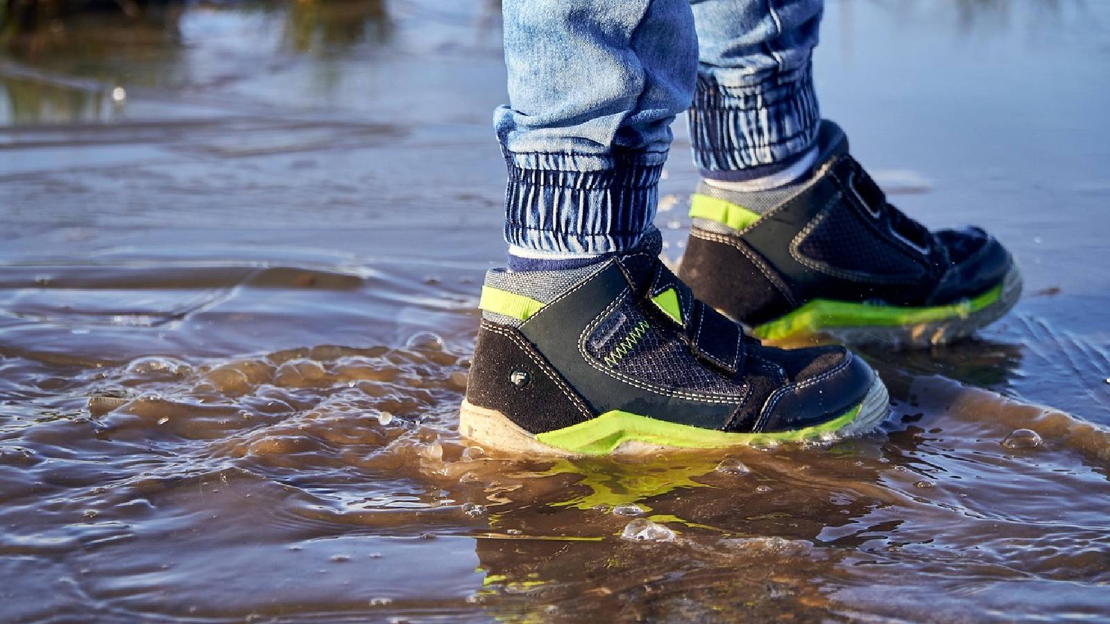 Image of boot in big puddle