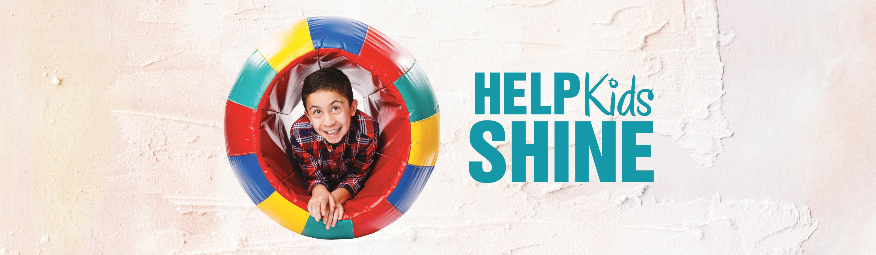 Help Kids Shine logo with image of child ambassador