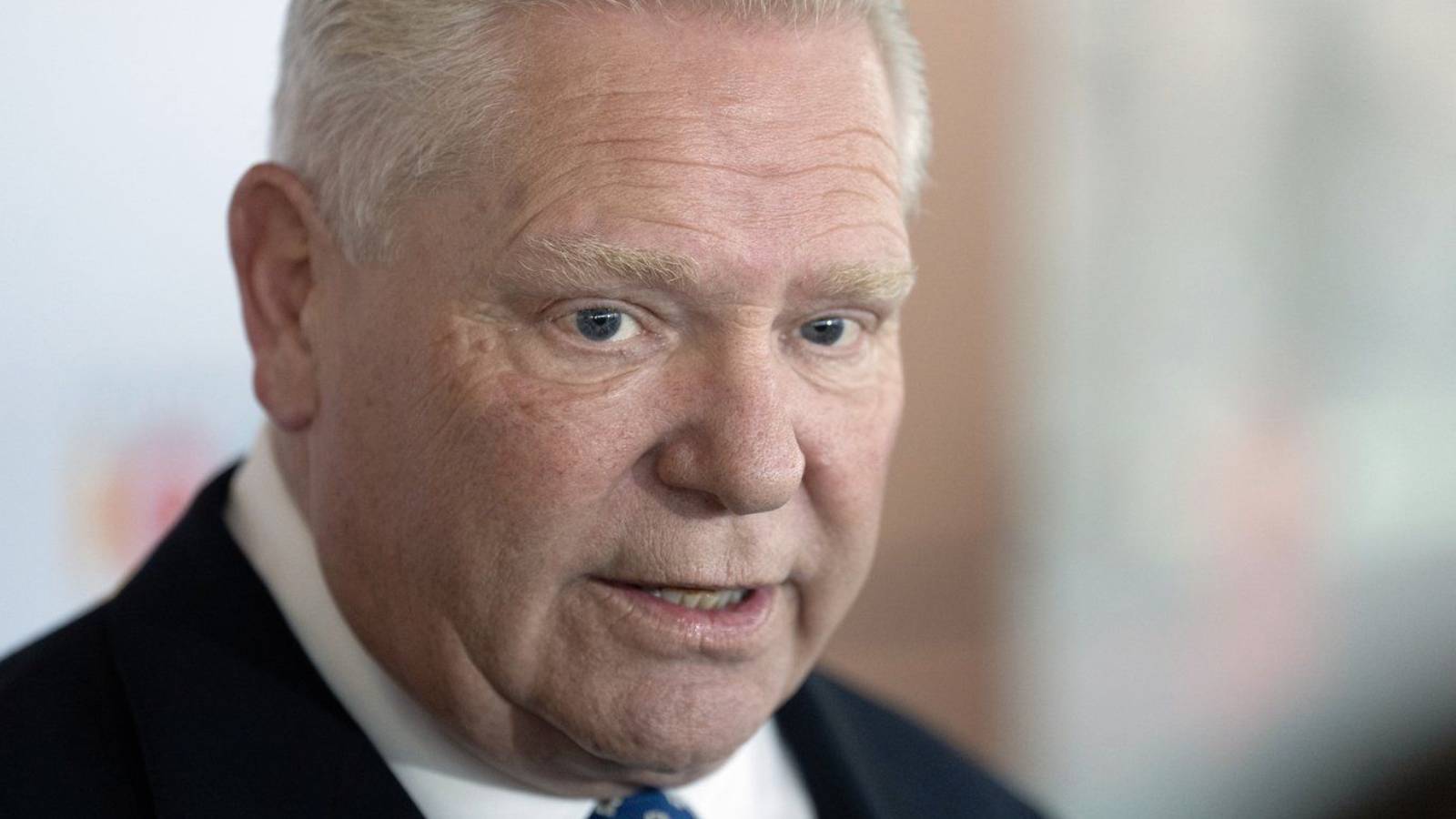 Ontario Premier Doug Ford speaks with reporters before attending an event in Ottawa, Monday, April 20, 2026.