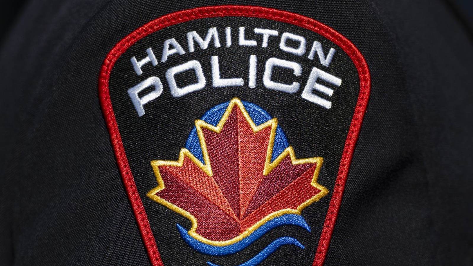 A Hamilton Police Service logo is seen in Ottawa, on Sunday, Sept. 28, 2025.