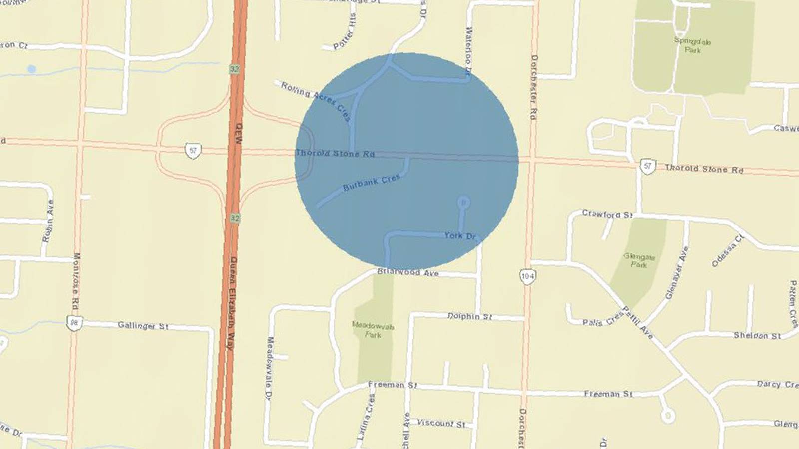 Image of the area closed to traffic.