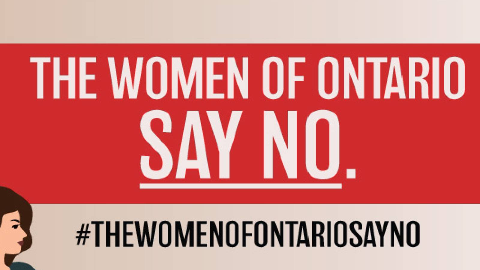 Image of Women of Ontario Say no logo