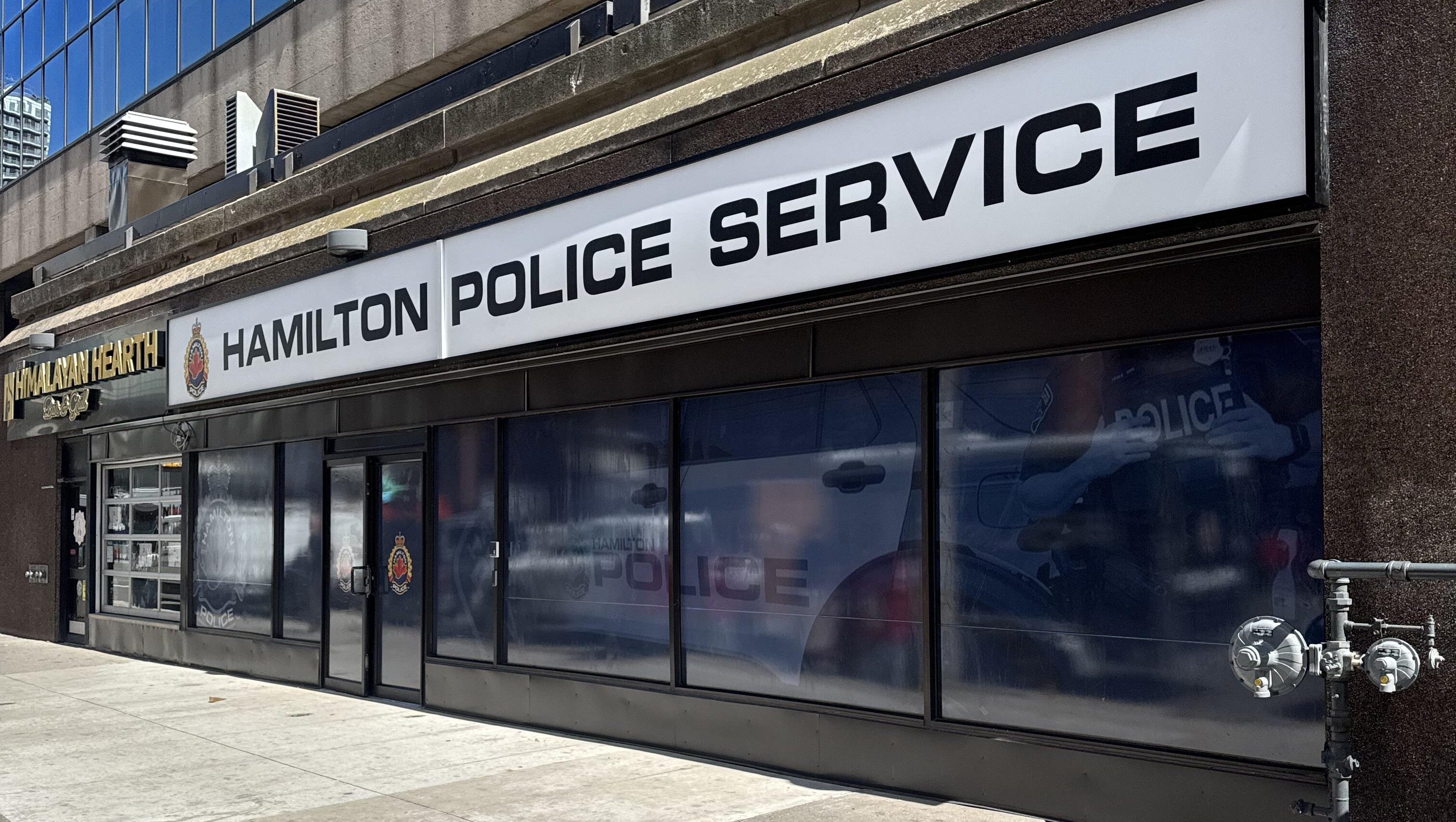 outside of hamilton police substation at jackson square