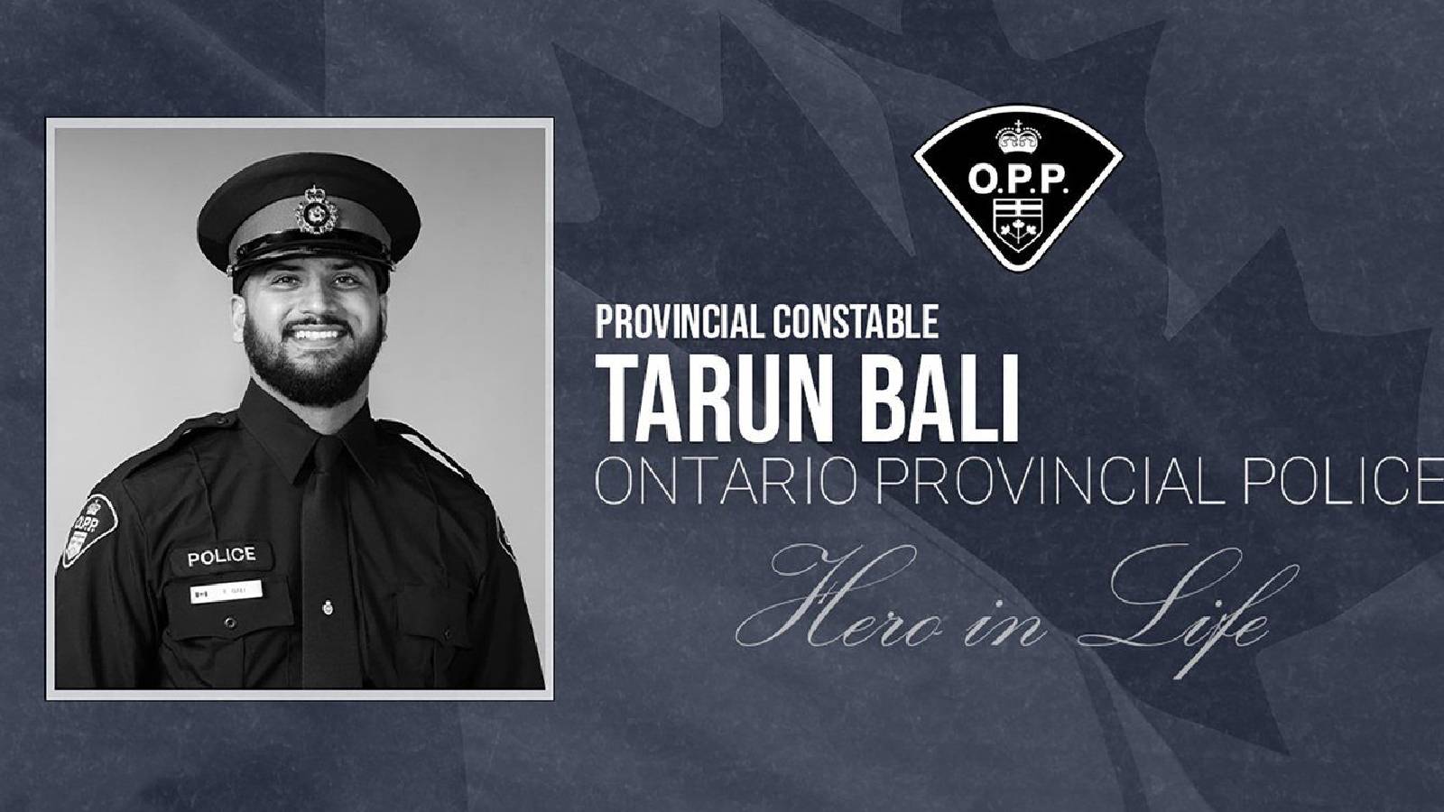 Image of a tribute to the officer